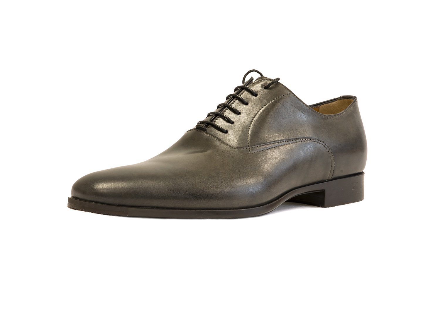 chaussure santoni cuir grise