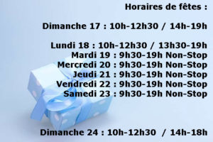 Horaires de fêtes Coordonnable